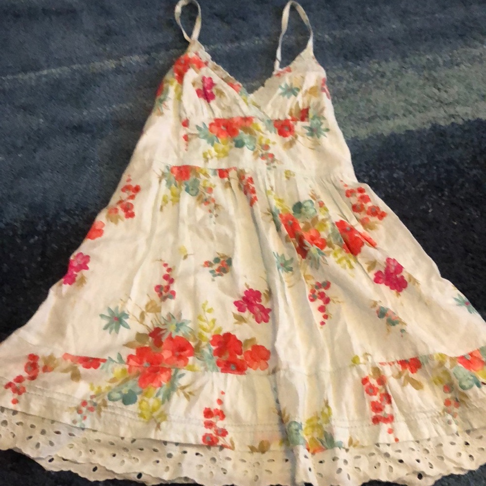 Hollister blue floral dress medium